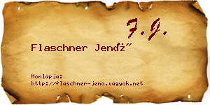 Flaschner Jenő névjegykártya